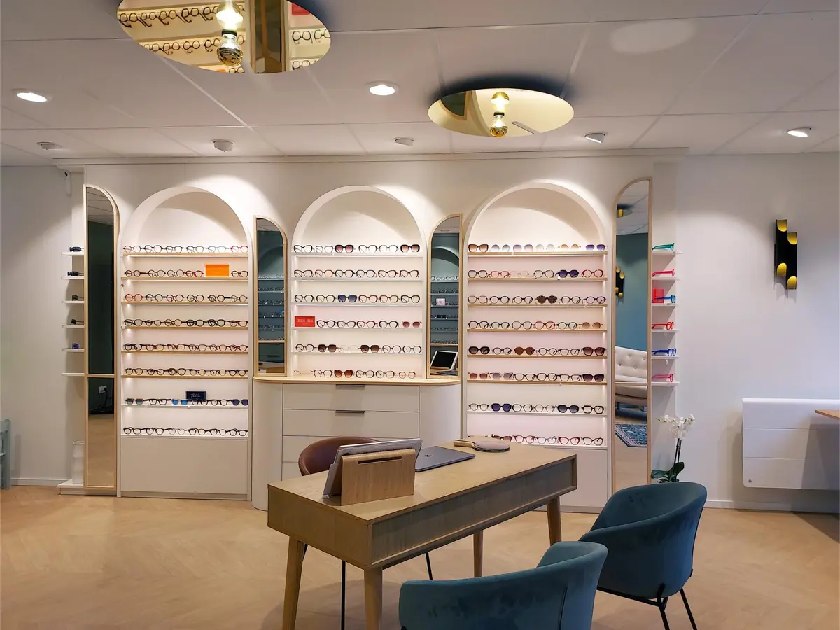 Agathe & Pierre Opticiens, Le Rheu — design d’espace, Nolwenn Kevell